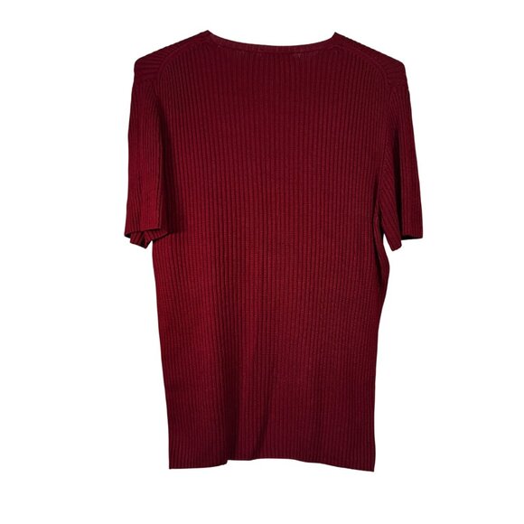 Emanuel Ungaro Woman Ribbed Knit Top 1X Rayon & Spandex Made In USA - Picture 4 of 7